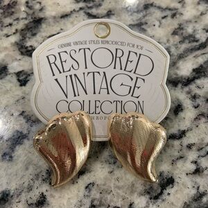 Anthropologie Restored Vintage Collection Gold Studs- NWT